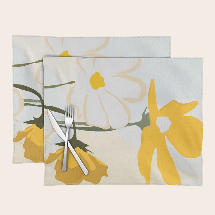 yellow flowers Placemat Gallery Image 1