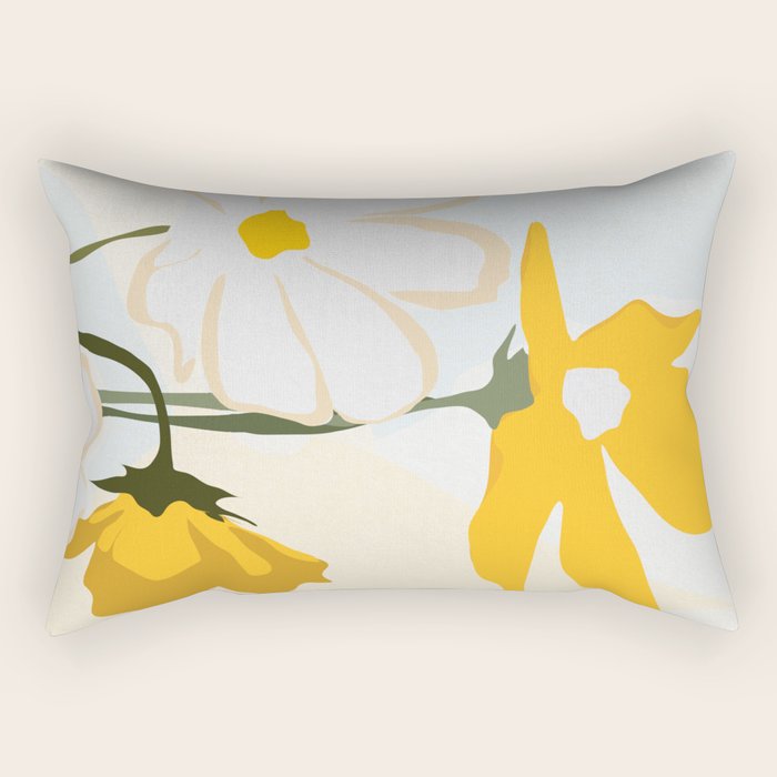 yellow flowers Rectangular Pillow Gallery Image 2