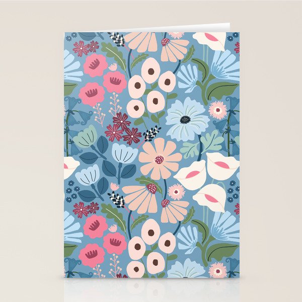 Meadow muse - heritage blue Stationery Card Gallery Image 2