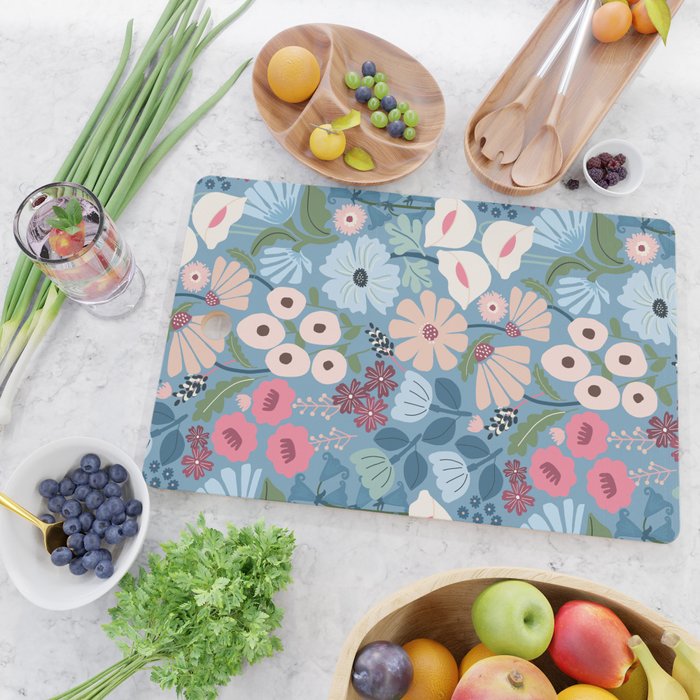 Meadow muse - heritage blue Cutting Board Gallery Image 2
