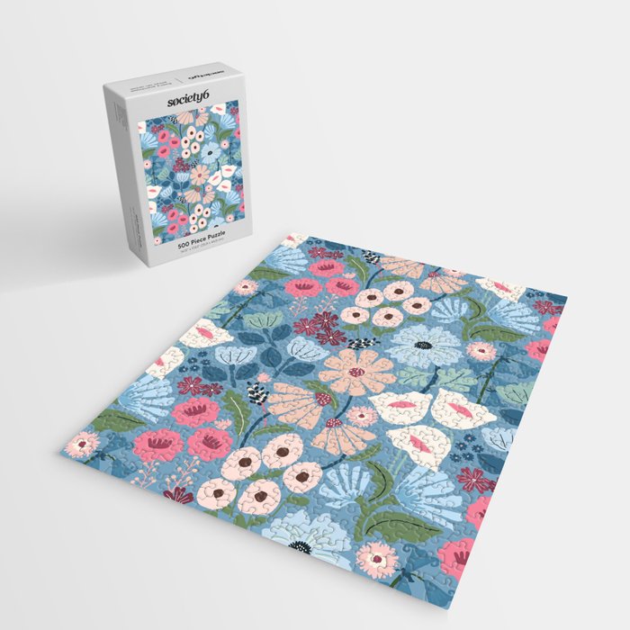 Meadow muse - heritage blue Jigsaw Puzzle Gallery Image 2