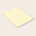 Modern geometrical baby yellow white stripes pattern Notebook Gallery Image 2