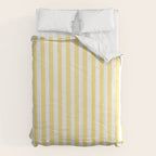 Modern geometrical baby yellow white stripes pattern Comforter Gallery Image 6