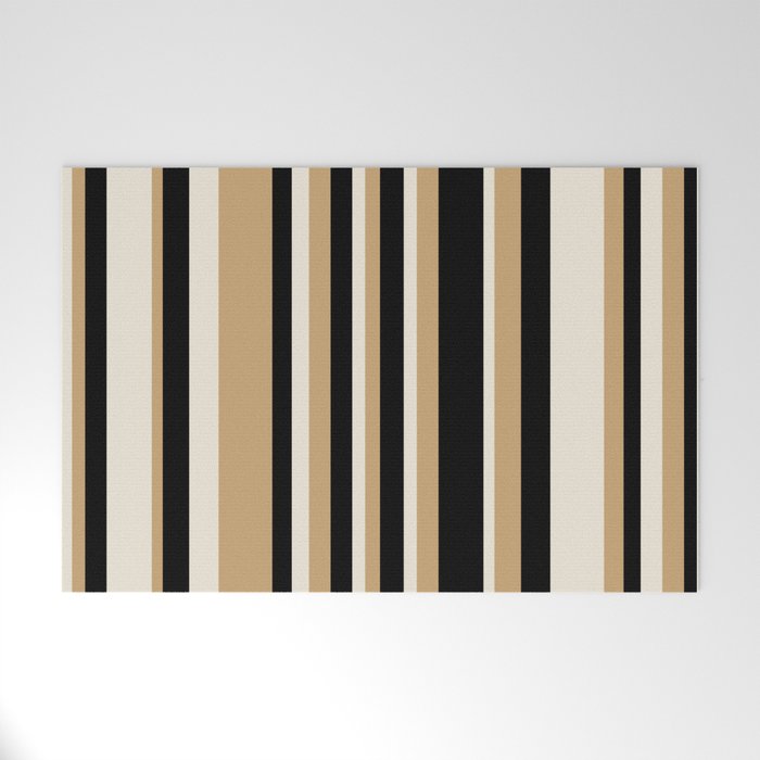 Classic Stripes VII - Neutral Vintage Welcome Mat Gallery Image 1