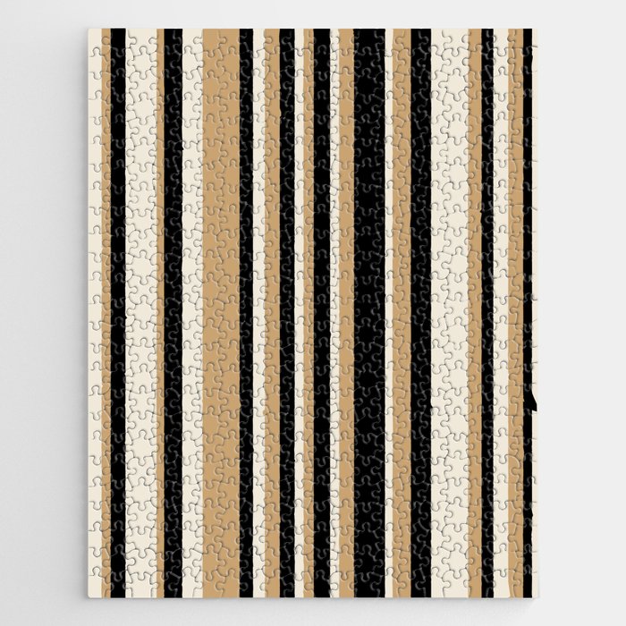 Classic Stripes VII - Neutral Vintage Jigsaw Puzzle Gallery Image 1