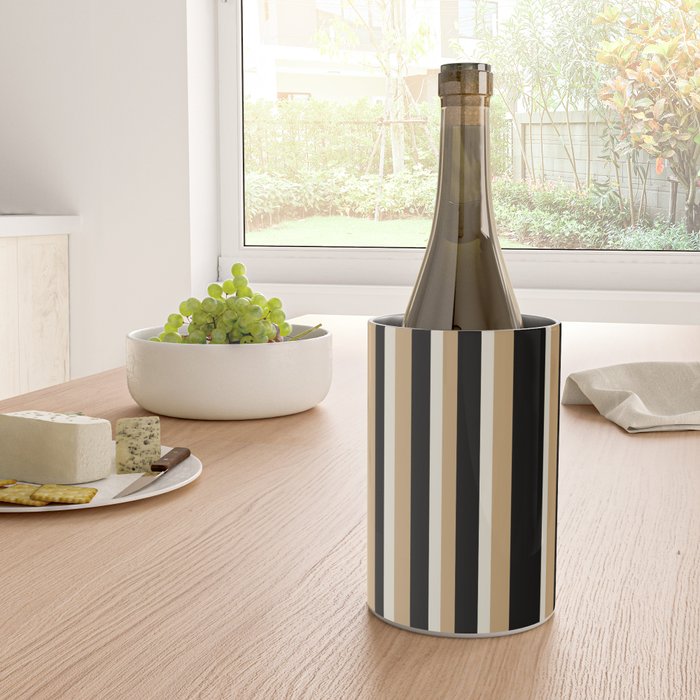 Classic Stripes VII - Neutral Vintage Wine Chiller Gallery Image 4