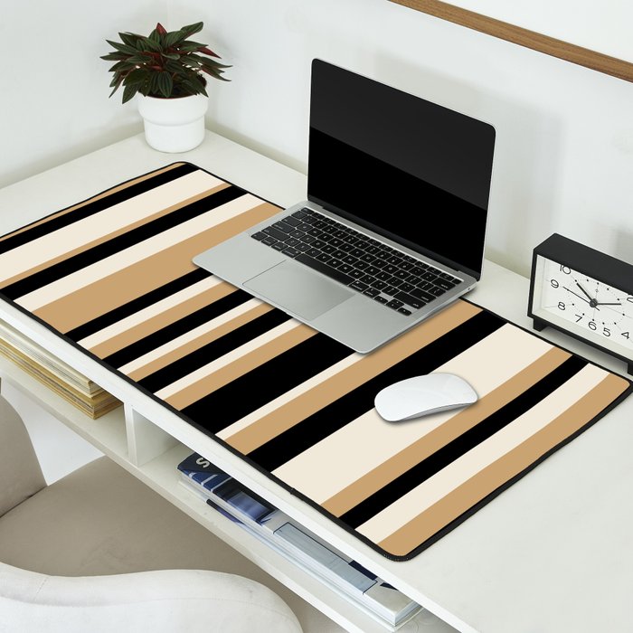 Classic Stripes VII - Neutral Vintage Desk Mat Gallery Image 2