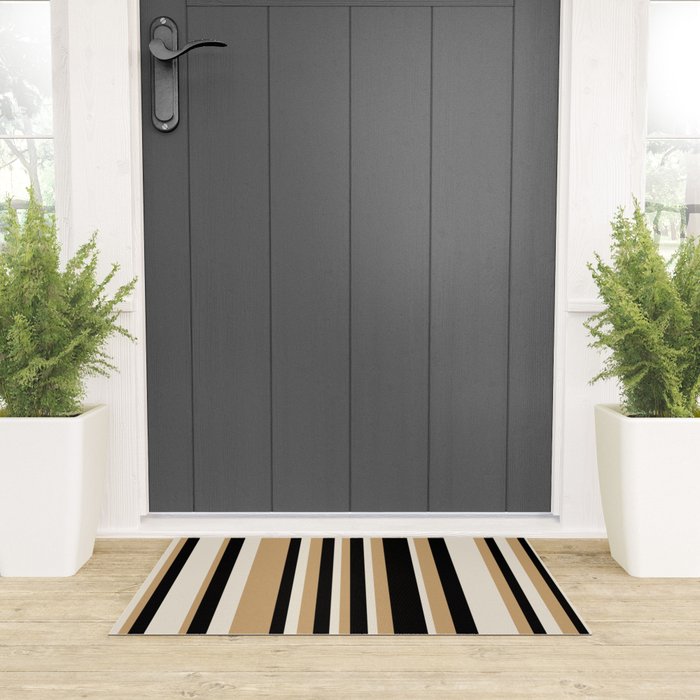 Classic Stripes VII - Neutral Vintage Welcome Mat Gallery Image 3