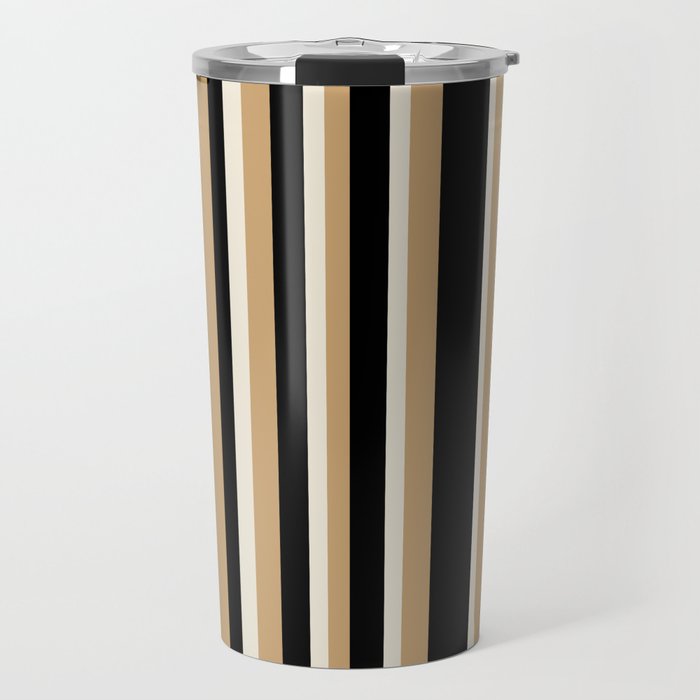 Classic Stripes VII - Neutral Vintage Travel Mug Gallery Image 1