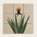 Cat and Plant 43: Nameowste Wood Wall Art Gallery Image 1