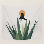 Cat and Plant 43: Nameowste Wall Tapestry Gallery Image 4