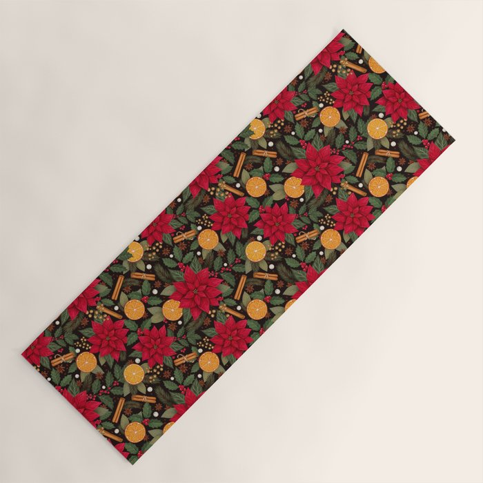 Christmas Stars and Spices Yoga Mat Gallery Image 1
