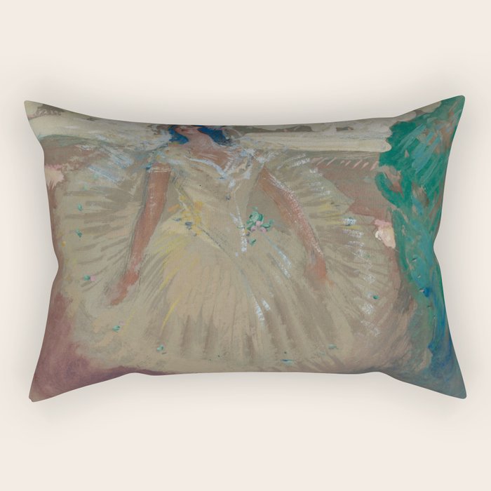 Pavlova, prima ballerina ballet Swan Lake portrait still life female painting by Henry Keller Rectangular Pillow Gallery Image 1