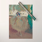 Pavlova, prima ballerina ballet Swan Lake portrait still life female painting by Henry Keller Wrapping Paper Gallery Image 1