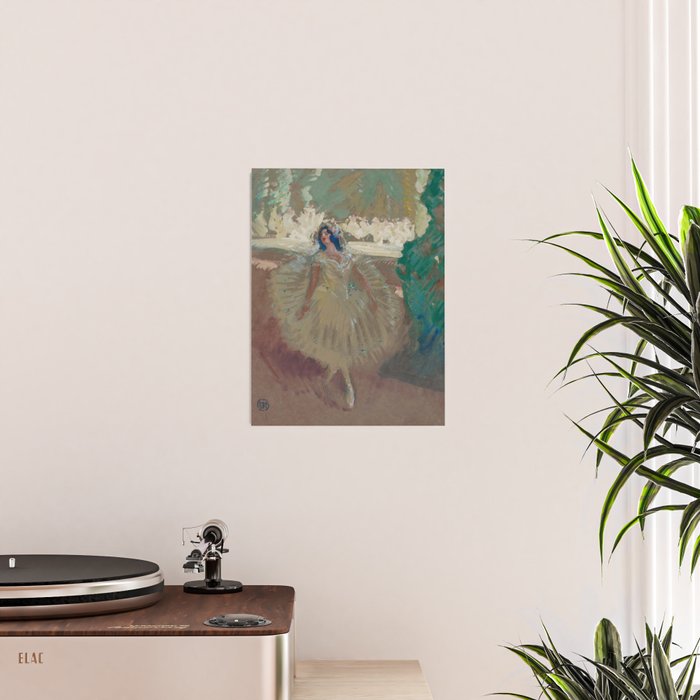 Pavlova, prima ballerina ballet Swan Lake portrait still life female painting by Henry Keller Poster Gallery Image 2