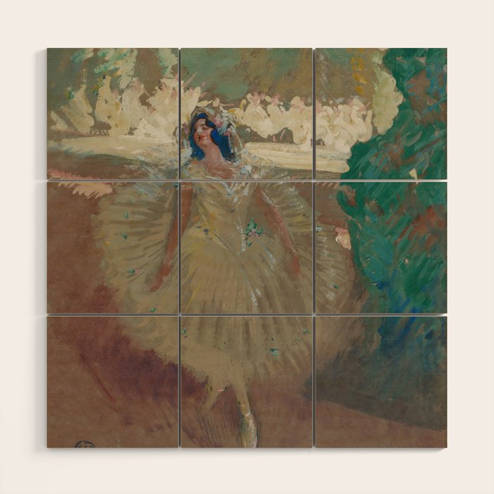 Pavlova, prima ballerina ballet Swan Lake portrait still life female painting by Henry Keller Wood Wall Art Gallery Image 1