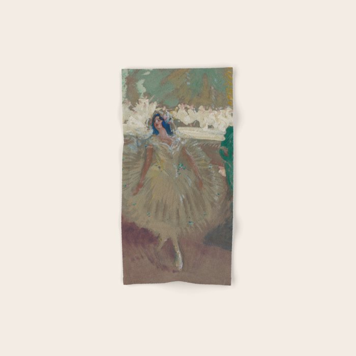 Pavlova, prima ballerina ballet Swan Lake portrait still life female painting by Henry Keller Bath Towel Gallery Image 1