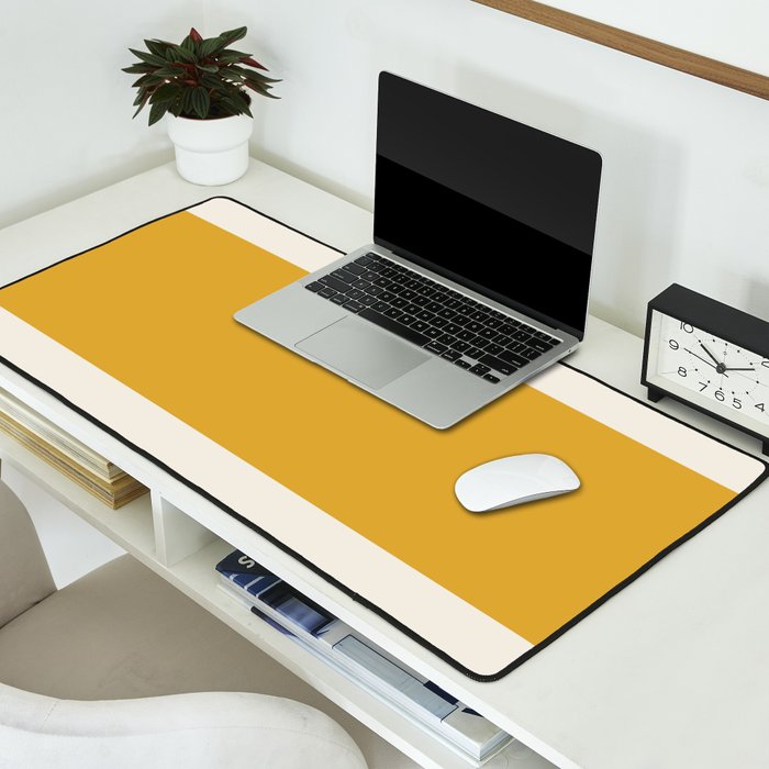 Dual (Yellow Cream) Desk Mat Gallery Image 2