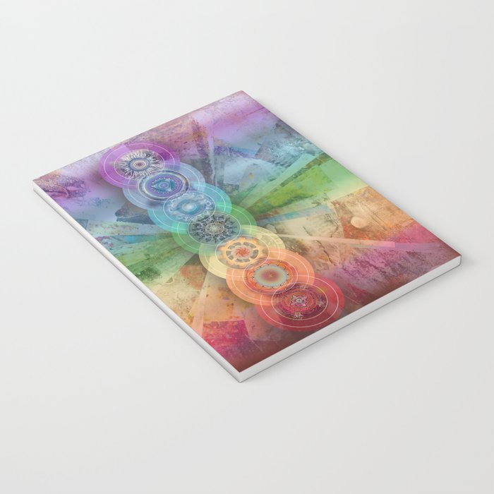 seven chakra meditation and yoga art Notebook Gallery Image 3
