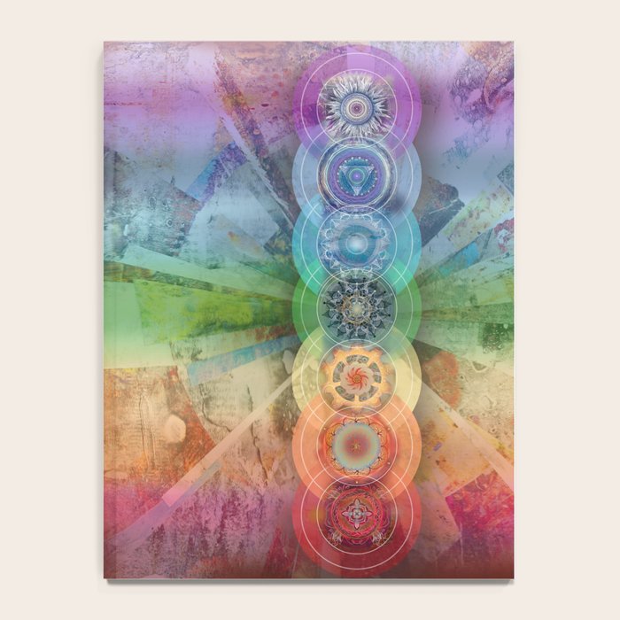 seven chakra meditation and yoga art Notebook Gallery Image 4