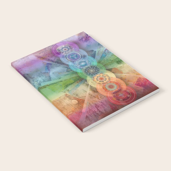 seven chakra meditation and yoga art Notebook Gallery Image 1