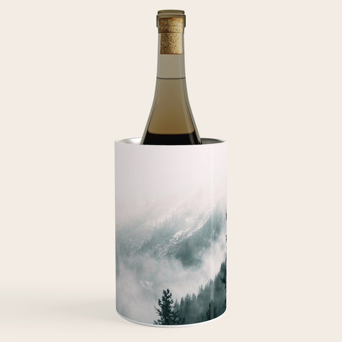Forest mist beneath the mountain peaks Wine Chiller Gallery Image 1