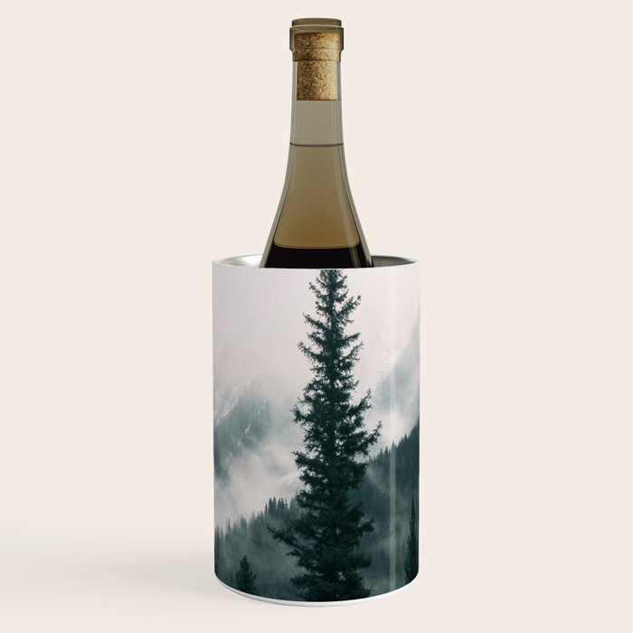 Forest mist beneath the mountain peaks Wine Chiller Gallery Image 3