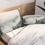 Forest mist beneath the mountain peaks Pillow Sham Gallery Image 2