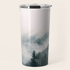 Forest mist beneath the mountain peaks Travel Mug Gallery Image 1