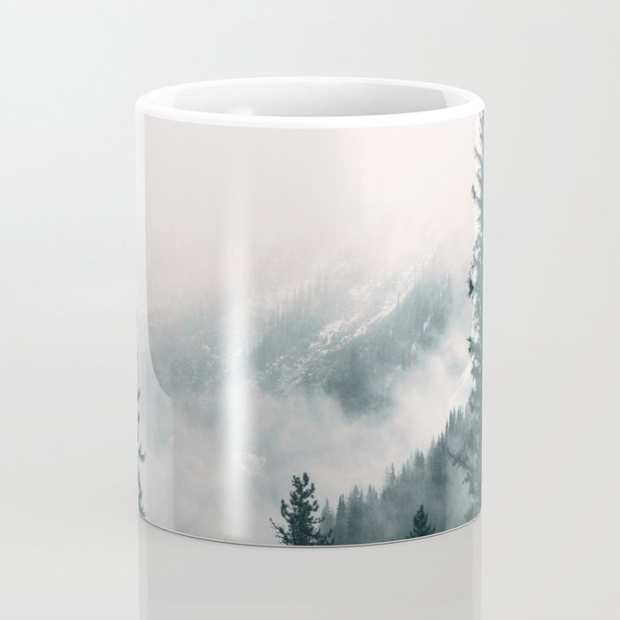 Forest mist beneath the mountain peaks Coffee Mug Gallery Image 4