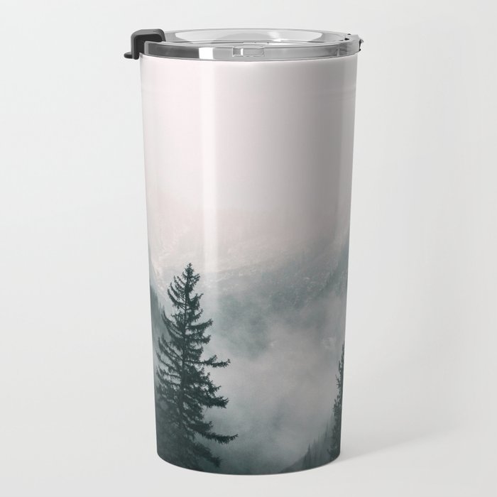 Forest mist beneath the mountain peaks Travel Mug Gallery Image 3