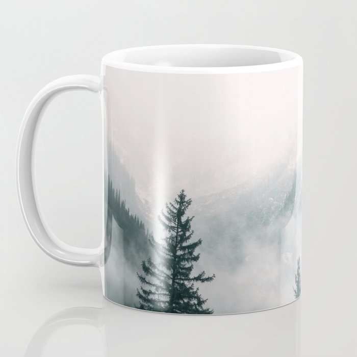 Forest mist beneath the mountain peaks Coffee Mug Gallery Image 3