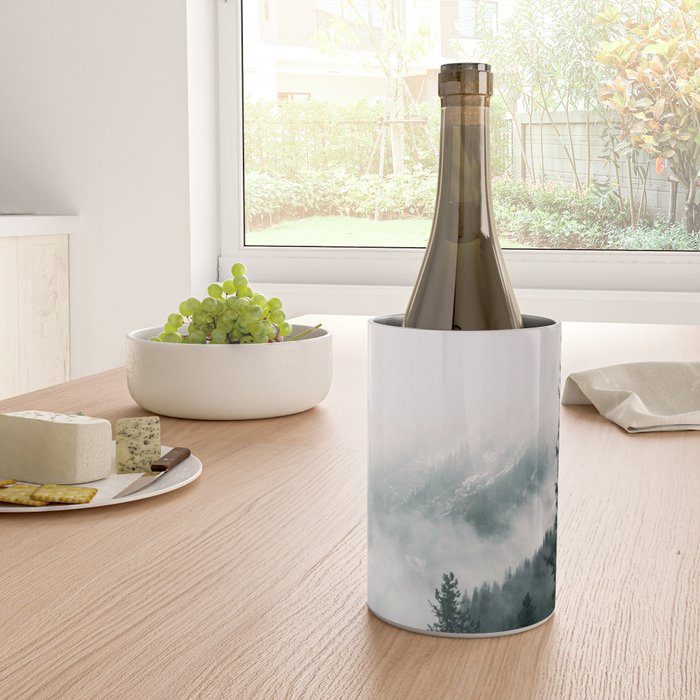 Forest mist beneath the mountain peaks Wine Chiller Gallery Image 4