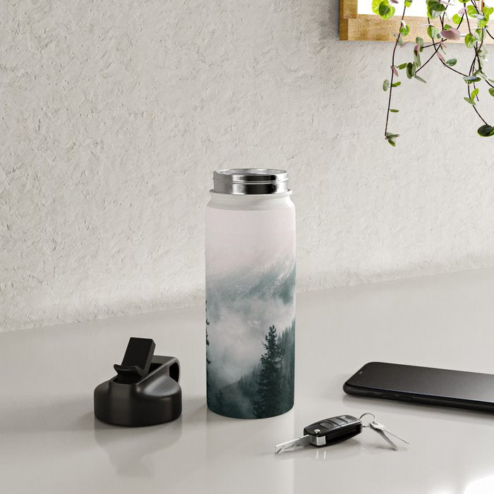 Forest mist beneath the mountain peaks Water Bottle Gallery Image 4