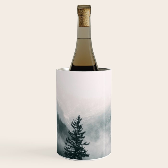 Forest mist beneath the mountain peaks Wine Chiller Gallery Image 2