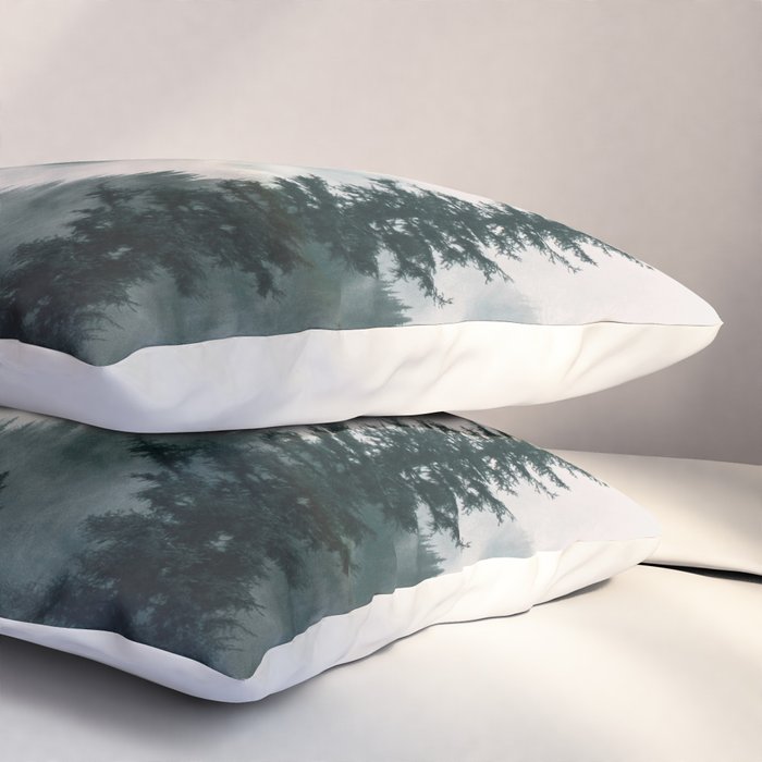 Forest mist beneath the mountain peaks Pillow Sham Gallery Image 3