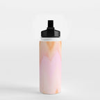 Blush pink orange watercolor hand painted ombre ikat Water Bottle Gallery Image 2
