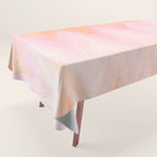 Blush pink orange watercolor hand painted ombre ikat Tablecloth Gallery Image 1