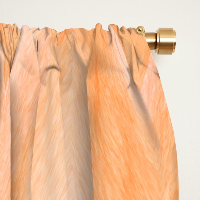 Blush pink orange watercolor hand painted ombre ikat Window Curtain Gallery Image 2
