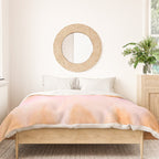 Blush pink orange watercolor hand painted ombre ikat Duvet Cover Gallery Image 3