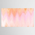 Blush pink orange watercolor hand painted ombre ikat Tablecloth Gallery Image 2