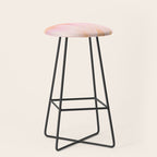 Blush pink orange watercolor hand painted ombre ikat Stool Gallery Image 1