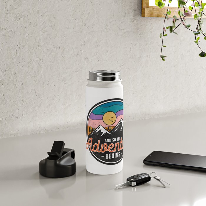 And So The Adventure Begins Water Bottle Gallery Image 4