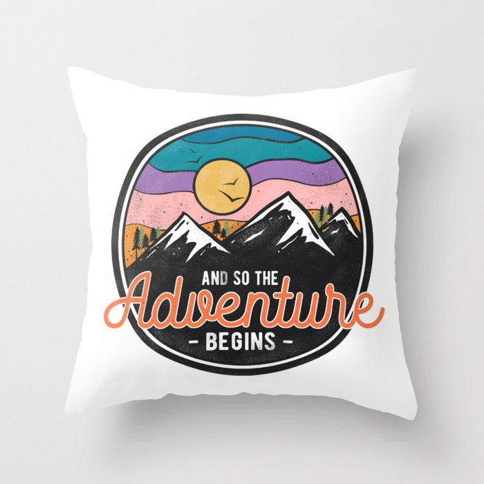 And So The Adventure Begins Throw Pillow Gallery Image 1