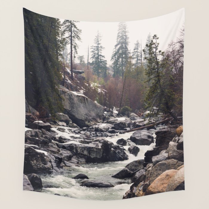 Morning Mountain Escape - Nature Photography Wall Tapestry Gallery Image 1