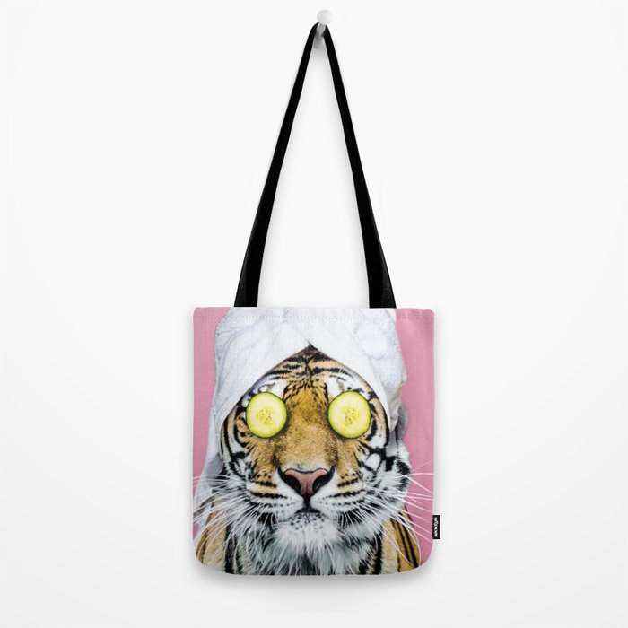 Tiger in a Towel Tote Bag Gallery Image 2