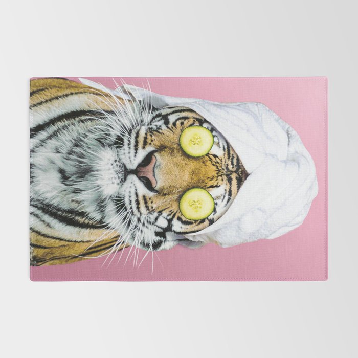 Tiger in a Towel Rug Gallery Image 2