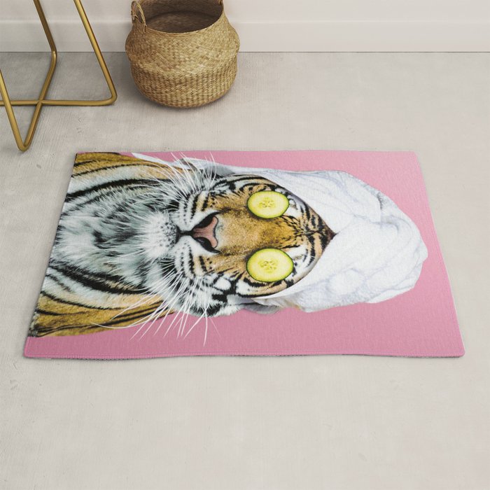 Tiger in a Towel Rug Gallery Image 1