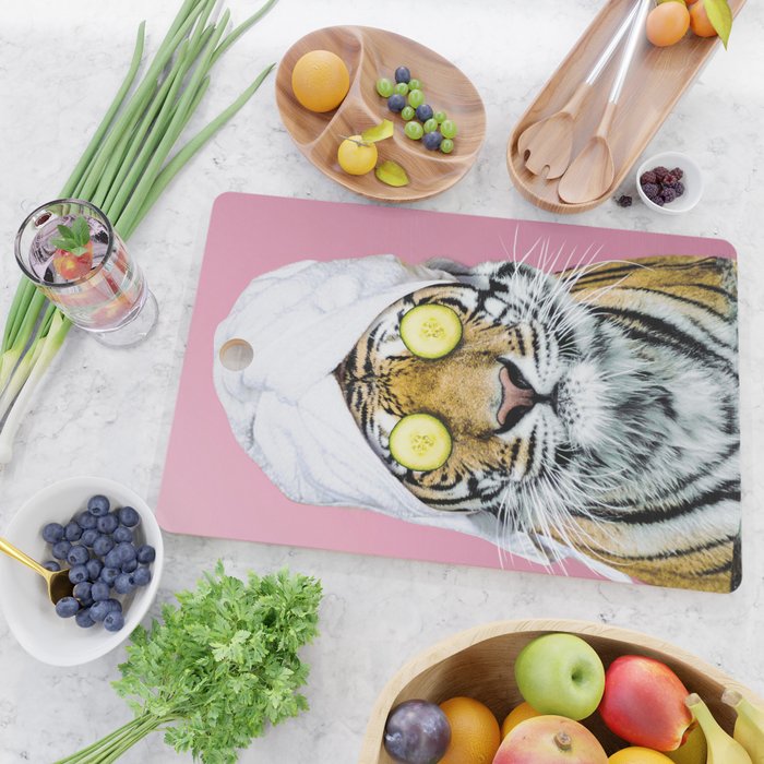 Tiger in a Towel Cutting Board Gallery Image 2