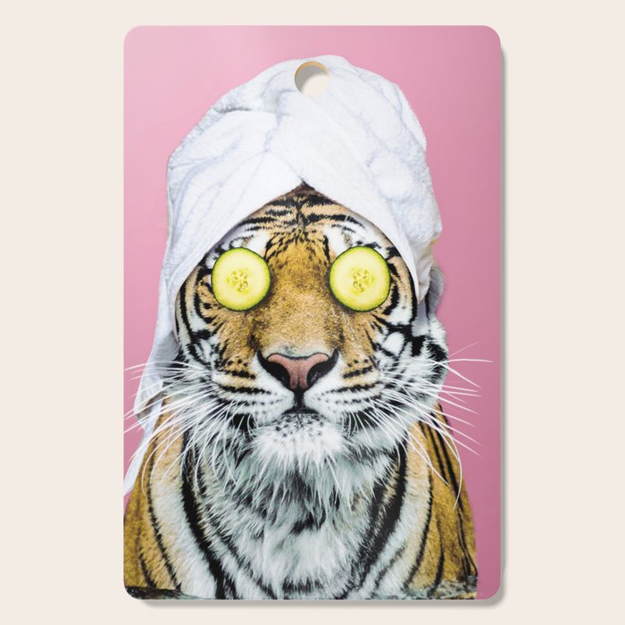 Tiger in a Towel Cutting Board Gallery Image 1